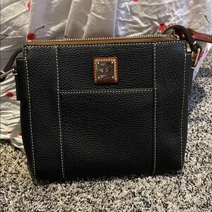 Dooney & Bourke Black Pebble Leather Crossbody Bag